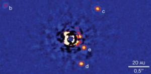 Four planets at HR 8799